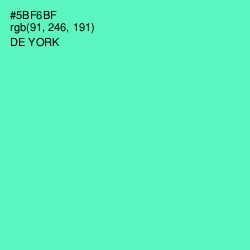 #5BF6BF - De York Color Image