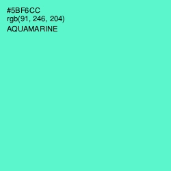 #5BF6CC - Aquamarine Color Image