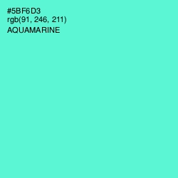 #5BF6D3 - Aquamarine Color Image