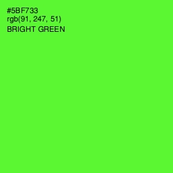 #5BF733 - Bright Green Color Image