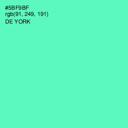 #5BF9BF - De York Color Image