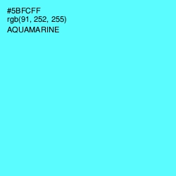 #5BFCFF - Turquoise Blue Color Image