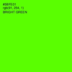 #5BFE01 - Bright Green Color Image