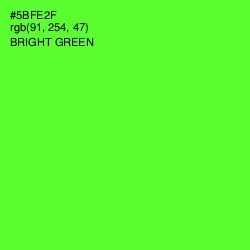 #5BFE2F - Bright Green Color Image