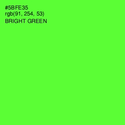 #5BFE35 - Bright Green Color Image