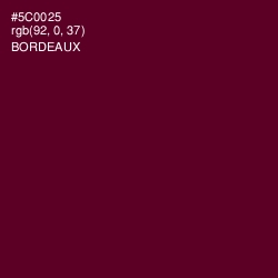 #5C0025 - Bordeaux Color Image