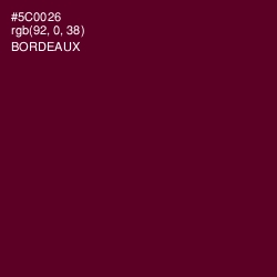 #5C0026 - Bordeaux Color Image