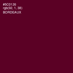 #5C0126 - Bordeaux Color Image