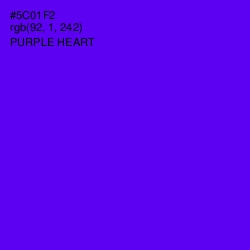 #5C01F2 - Purple Heart Color Image