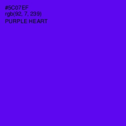 #5C07EF - Purple Heart Color Image