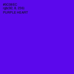 #5C08EC - Purple Heart Color Image