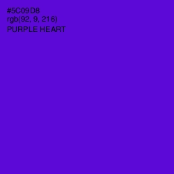 #5C09D8 - Purple Heart Color Image