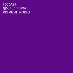 #5C0A87 - Pigment Indigo Color Image