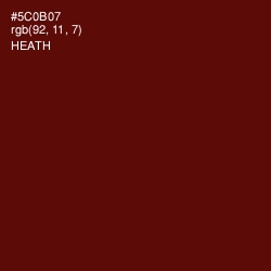 #5C0B07 - Heath Color Image