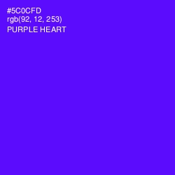 #5C0CFD - Purple Heart Color Image