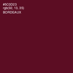 #5C0D23 - Bordeaux Color Image