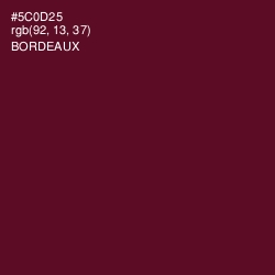 #5C0D25 - Bordeaux Color Image