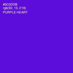 #5C0DDB - Purple Heart Color Image