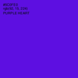 #5C0FE0 - Purple Heart Color Image