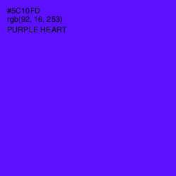 #5C10FD - Purple Heart Color Image