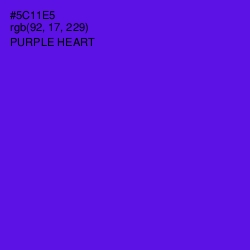 #5C11E5 - Purple Heart Color Image