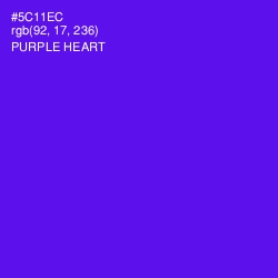 #5C11EC - Purple Heart Color Image