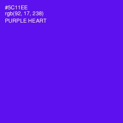 #5C11EE - Purple Heart Color Image