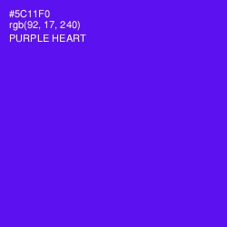 #5C11F0 - Purple Heart Color Image