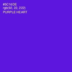 #5C16DE - Purple Heart Color Image