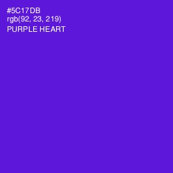 #5C17DB - Purple Heart Color Image