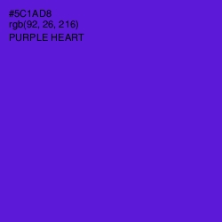#5C1AD8 - Purple Heart Color Image