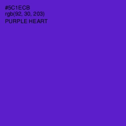 #5C1ECB - Purple Heart Color Image