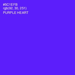 #5C1EFB - Purple Heart Color Image