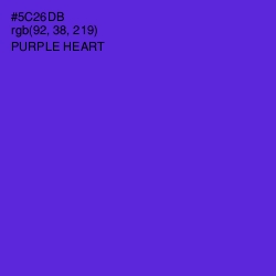 #5C26DB - Purple Heart Color Image