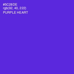 #5C28DE - Purple Heart Color Image