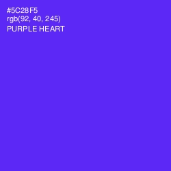 #5C28F5 - Purple Heart Color Image