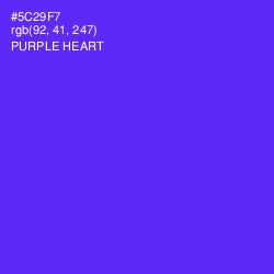 #5C29F7 - Purple Heart Color Image