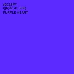 #5C29FF - Purple Heart Color Image