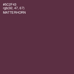 #5C2F43 - Matterhorn Color Image
