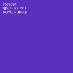 #5C30BF - Royal Purple Color Image