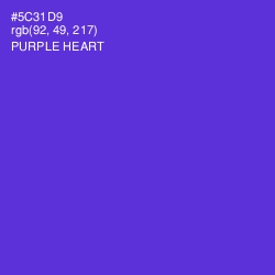 #5C31D9 - Purple Heart Color Image