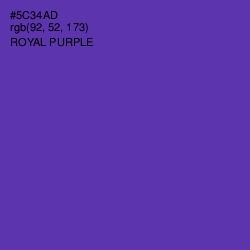 #5C34AD - Royal Purple Color Image