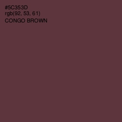 #5C353D - Congo Brown Color Image