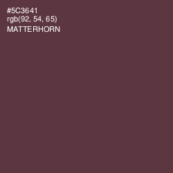 #5C3641 - Matterhorn Color Image