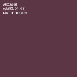 #5C3645 - Matterhorn Color Image