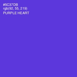 #5C37DB - Purple Heart Color Image