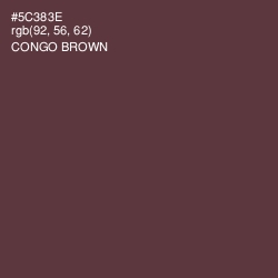 #5C383E - Congo Brown Color Image