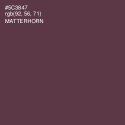 #5C3847 - Matterhorn Color Image