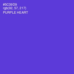 #5C39D9 - Purple Heart Color Image