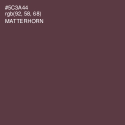 #5C3A44 - Matterhorn Color Image